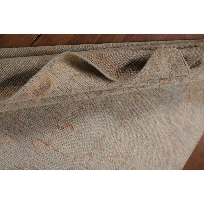 Turkish Oushak Vegetable Dye Area Rug Handmade Wool Carpet - 5'0"x 6'10"