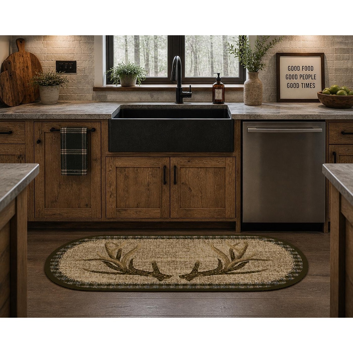 American Destination Trophy Rack Accent Rug 20"x44"