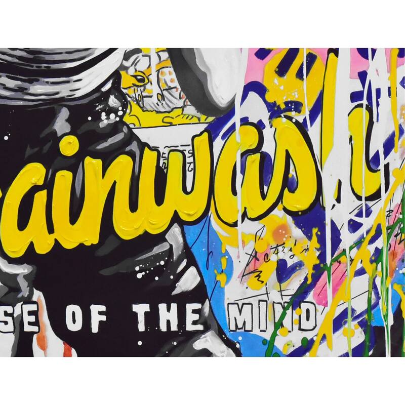 Mr. Brainwashed Sculptural Paint and Print Canvas Wall Art