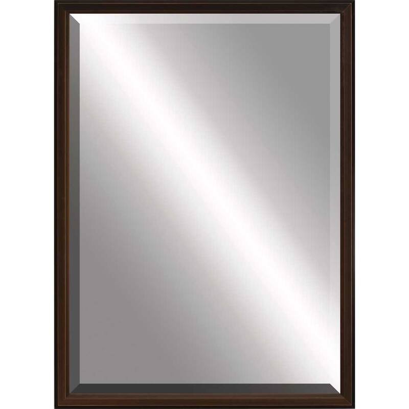 HomeRoots 39" Bronze Wood Accent Mirror - 27.00 in. x 39.00 in. x 3.00 in.