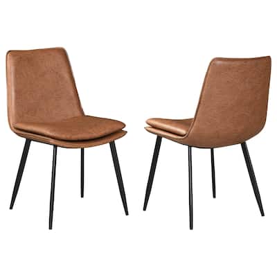 Ortega Coffee Upholstered Dining Side Chair (Set of 2)