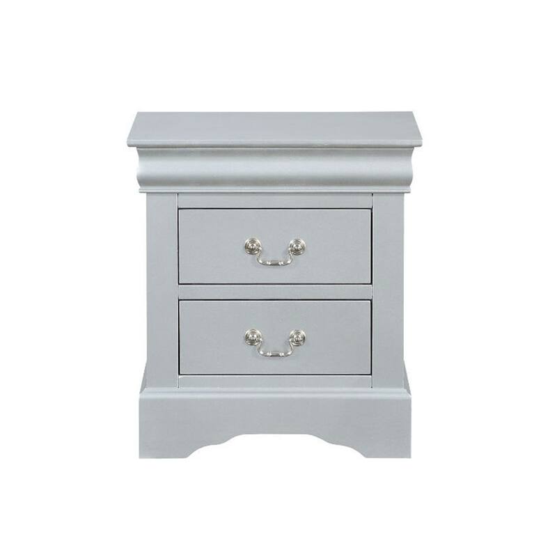 Wooden Nightstand with 2 Drawers