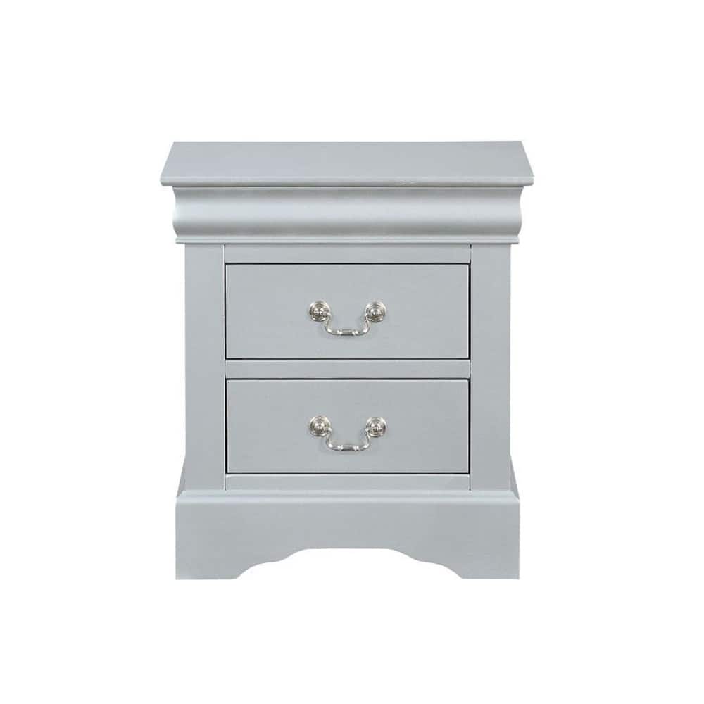 Wooden Nightstand with 2 Drawers