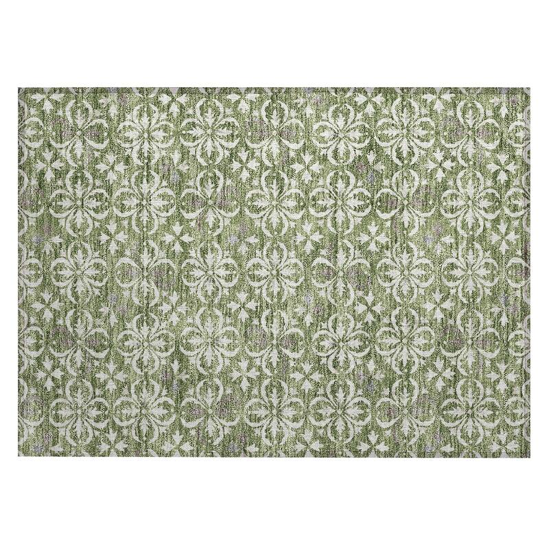 Machine Washable Indoor/ Outdoor Chantille Traditional Medallion Rug