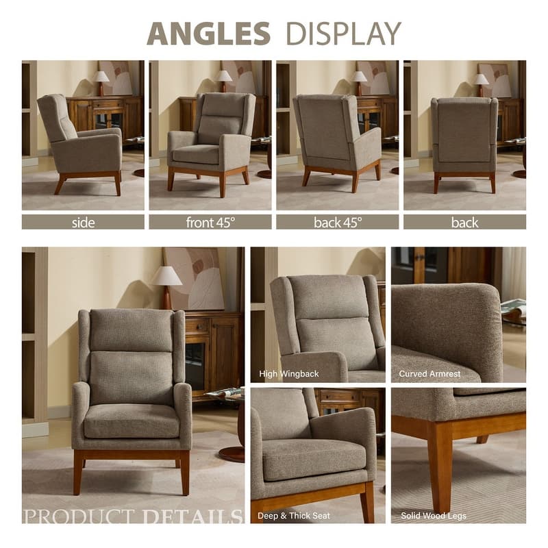 Modern Accent Chair,Polyester Blend Single Lounge Sofa Chair