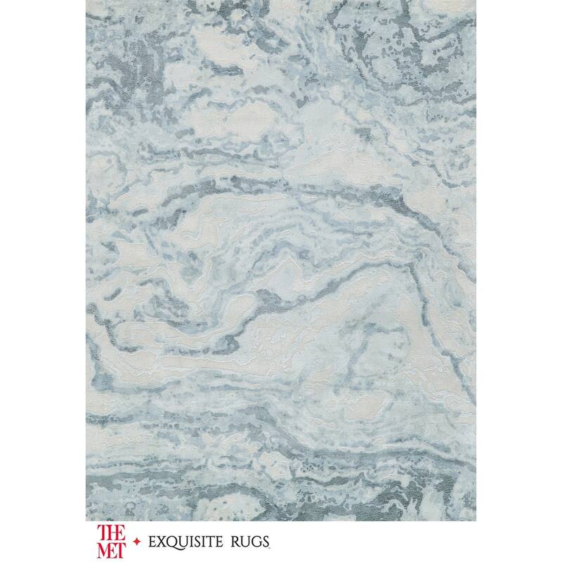 The Met X Exquisite Rugs Saccara Blue Area Rug