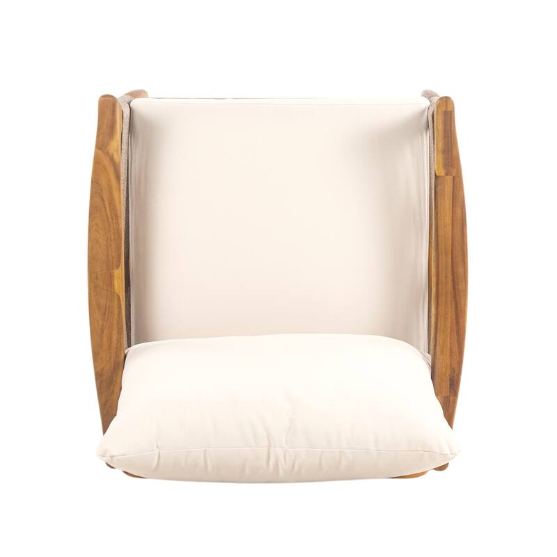 Christopher Knight Home - Riviera Acacia Wood Patio Club Chair with Woven Rope Accents