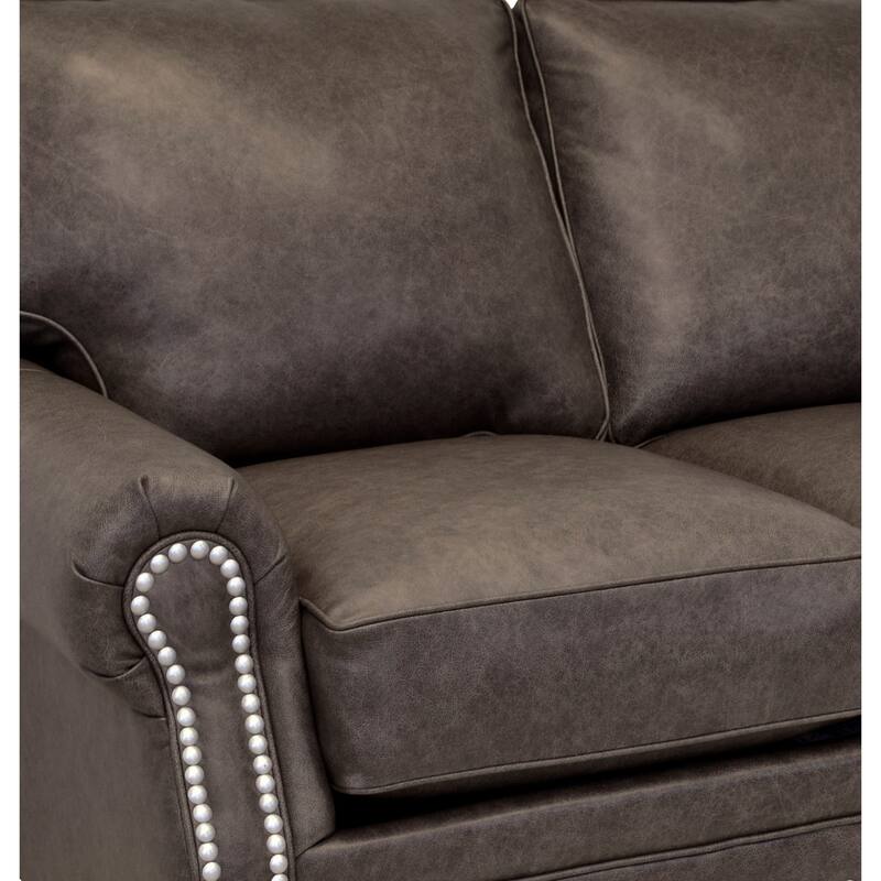 Payne Top-grain Leather Sofa, Loveseat, and Chair Set