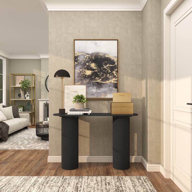 Canvas Leaf Living Room Framed Wall Art with Silver Frame