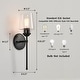 preview thumbnail 6 of 14, KAWOTI 1- Light Clear Glass Wall Sconce