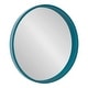 preview thumbnail 52 of 97, Kate and Laurel Travis Round Wood Accent Wall Mirror 21.6" Diameter - Teal