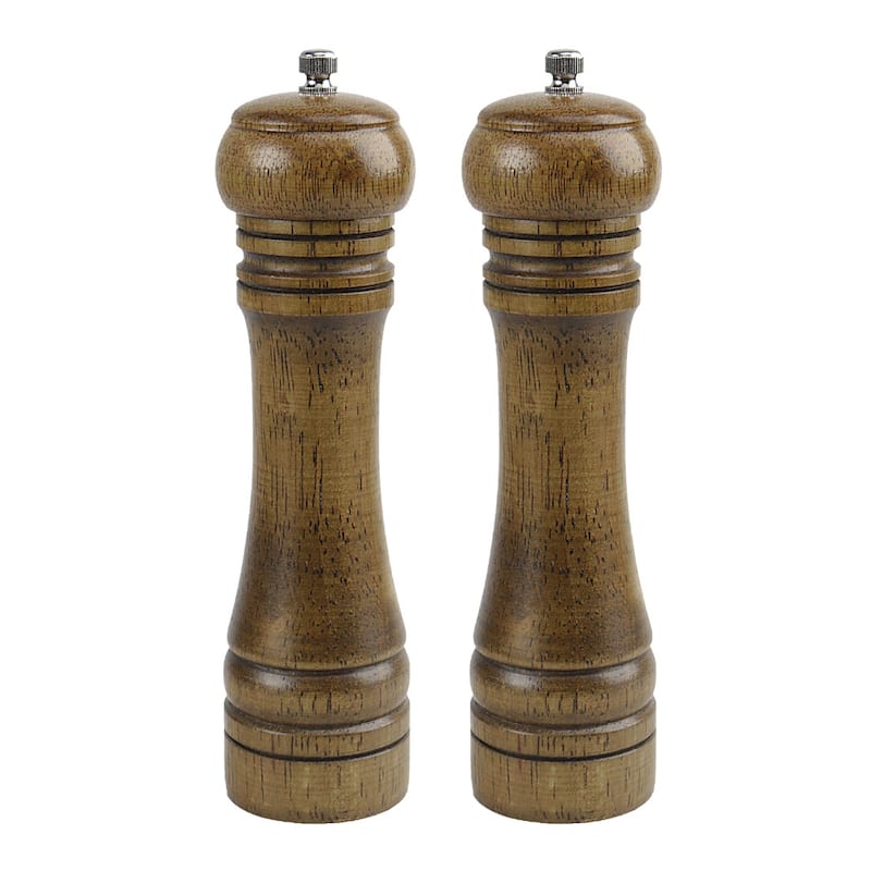 Salt and Pepper Grinder Wooden Mills Dispenser w Adjustable Coarseness