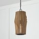 preview thumbnail 3 of 1, Archer 1-light Light Wood & Matte Black Pendant