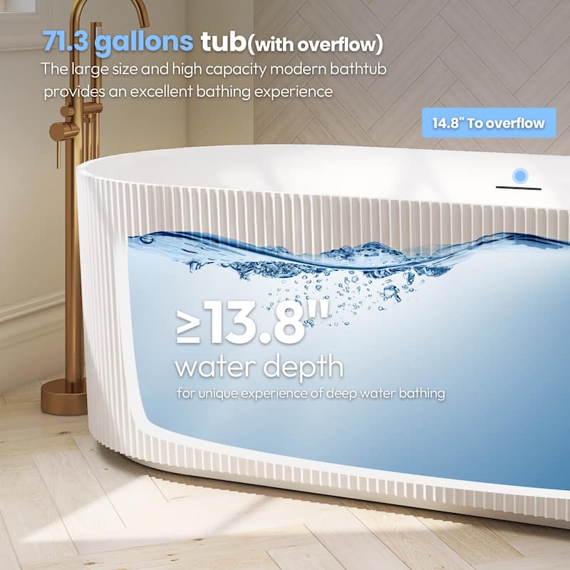 Linyi Freestanding Acrylic Soaking Bathtub