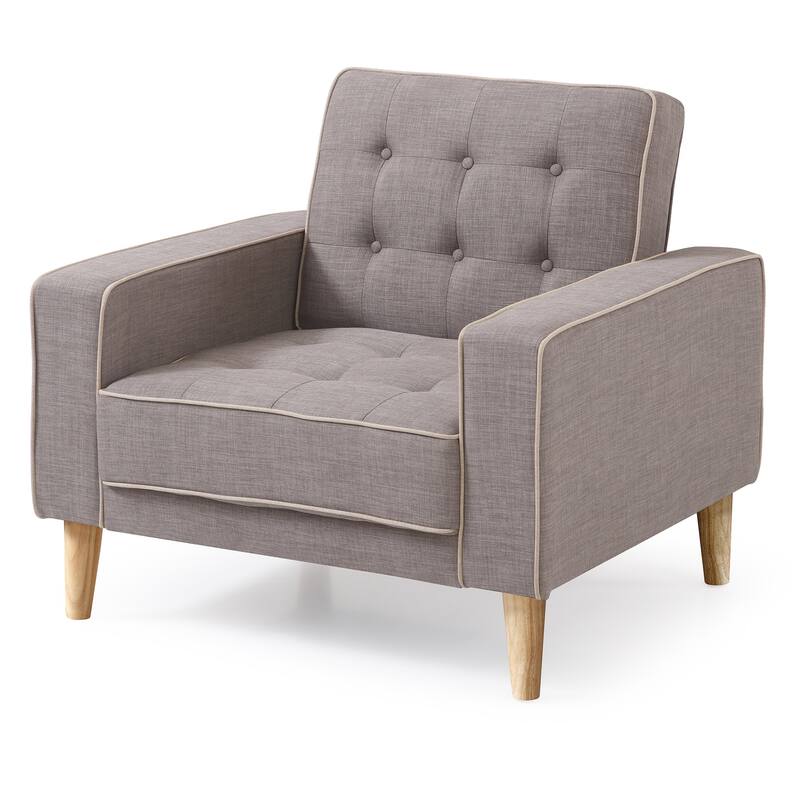 Tufted Accent Chair with Sleeper Conversion - 36" - Dark Gray