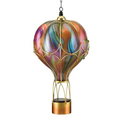 Swirl Balloon Solar Lantern LG - Orange