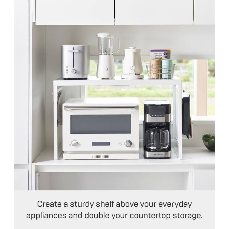 Yamazaki Home Kitchen Appliance Rack, Steel - L 14.72 x W 29.53 x H 18.39 inches