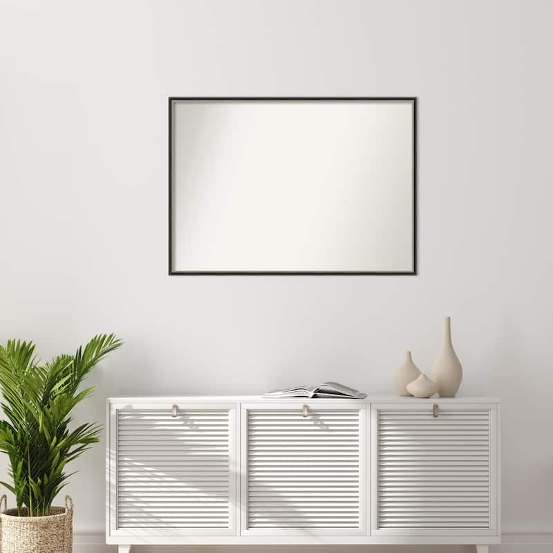 Theo Narrow Non-Beveled Wood Framed Wall Mirror