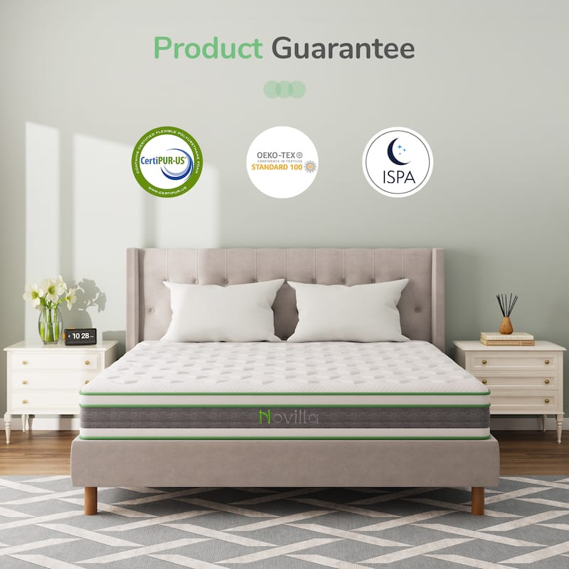 Novilla 10-inch Gel Memory Foam Innerspring Hybrid Mattress
