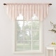 preview thumbnail 58 of 73, No. 918 Erica Crushed Voile Ascot Beaded Sheer Rod Pocket 1-Piece Curtain Valance 51x24 - Blush
