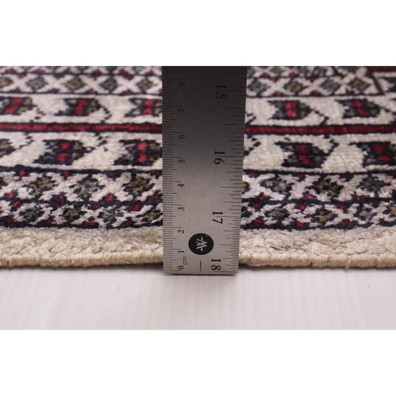 ECARPETGALLERY Hand-knotted Kashmir Grey Viscose Rug - 3'11 x 6'3