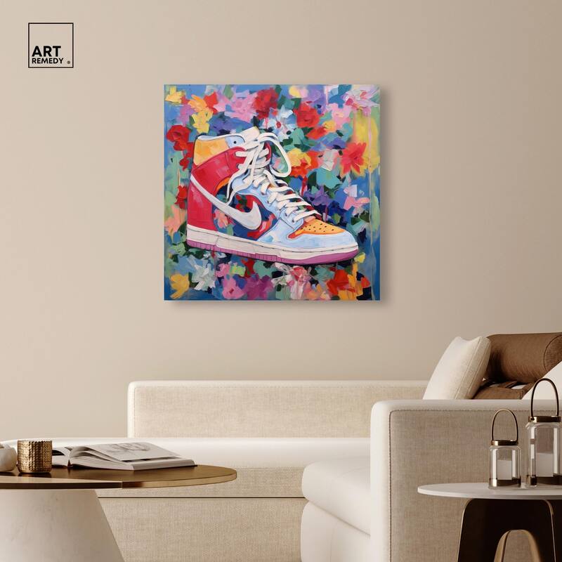 Whimsical Sneaker Canvas by Art Remedy, Gallery Wrapped