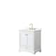 Option White, Gold Trim, White Quartz Top