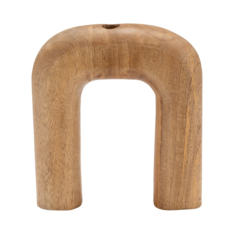 Sagebrook Home Wood Horseshoe Vase