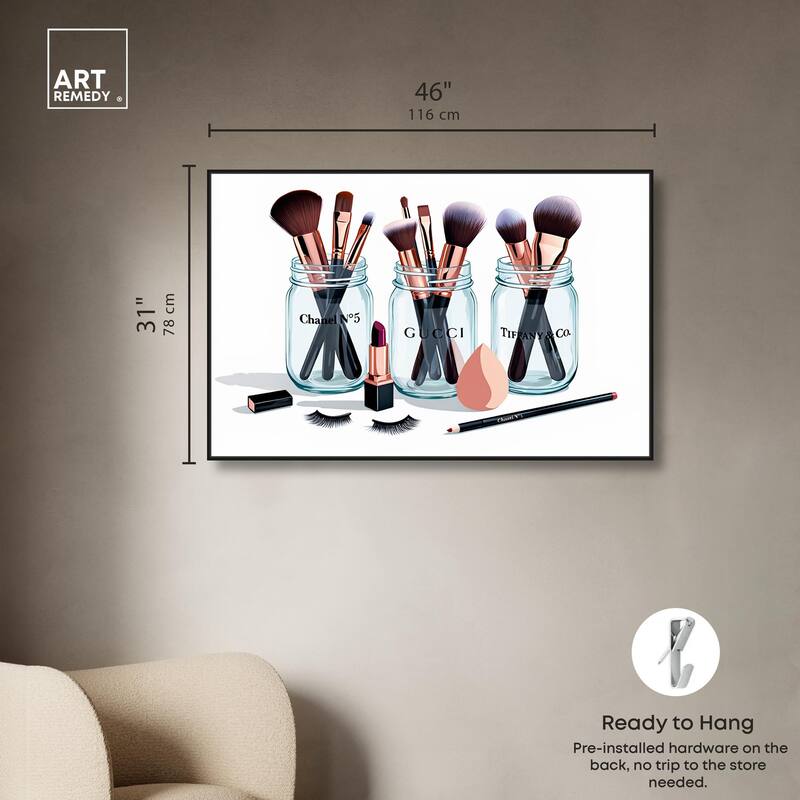 Glamour Glassware Canvas by Art Remedy
