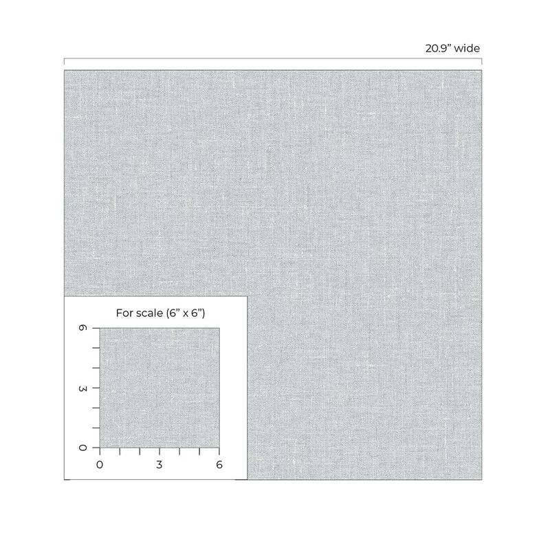 Seabrook Designs Abington Faux Linen Nonwoven Unpasted Wallpaper
