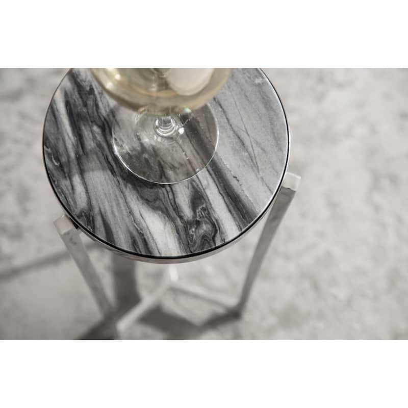 Kate and Laurel Aguilar Glam Drink Table - 9x9x23