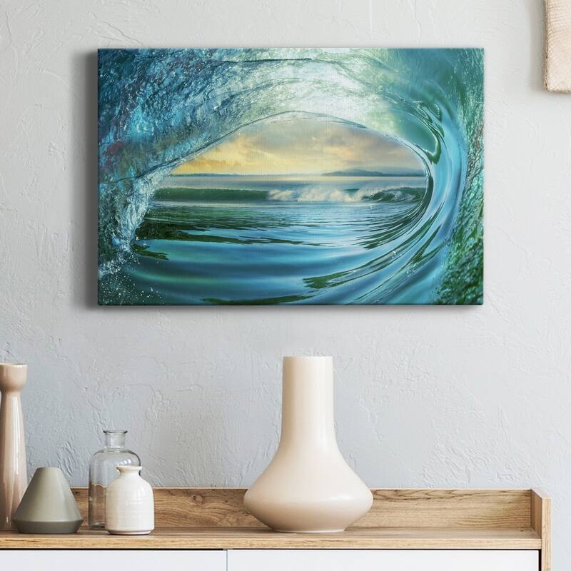 Big Wave Premium Gallery Wrapped Canvas - Ready to Hang
