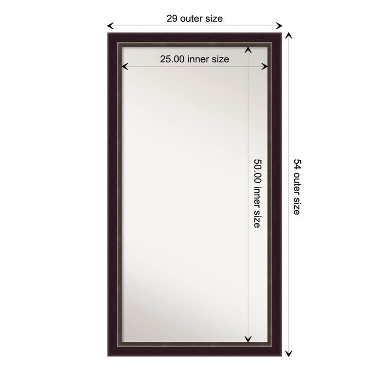 Oversized Wall Mirror Choose Your Custom Size - Signore Bronze Frame