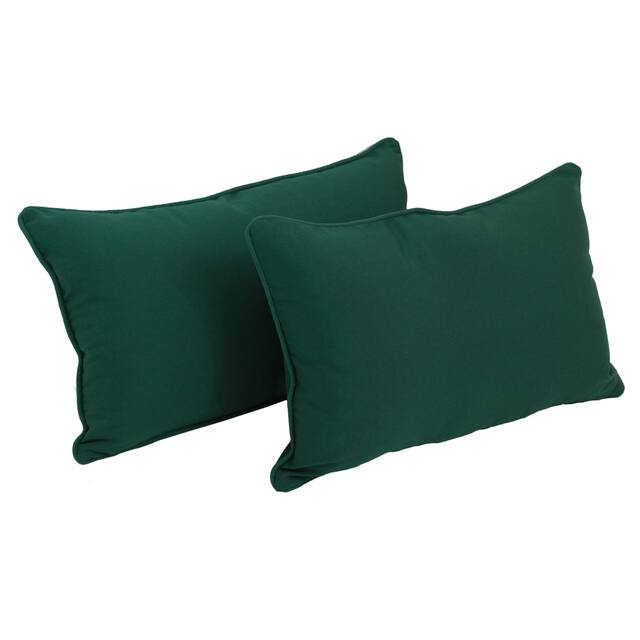 20-inch by 12-inch Lumbar Throw Pillows (Set of 2) - Forest Green
