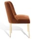 preview thumbnail 42 of 124, SAFAVIEH Couture Nolita Velvet Accent Chair - Mustard / Brass - 28"x23"x35.3" - 28" W x 23" D x 35" H
