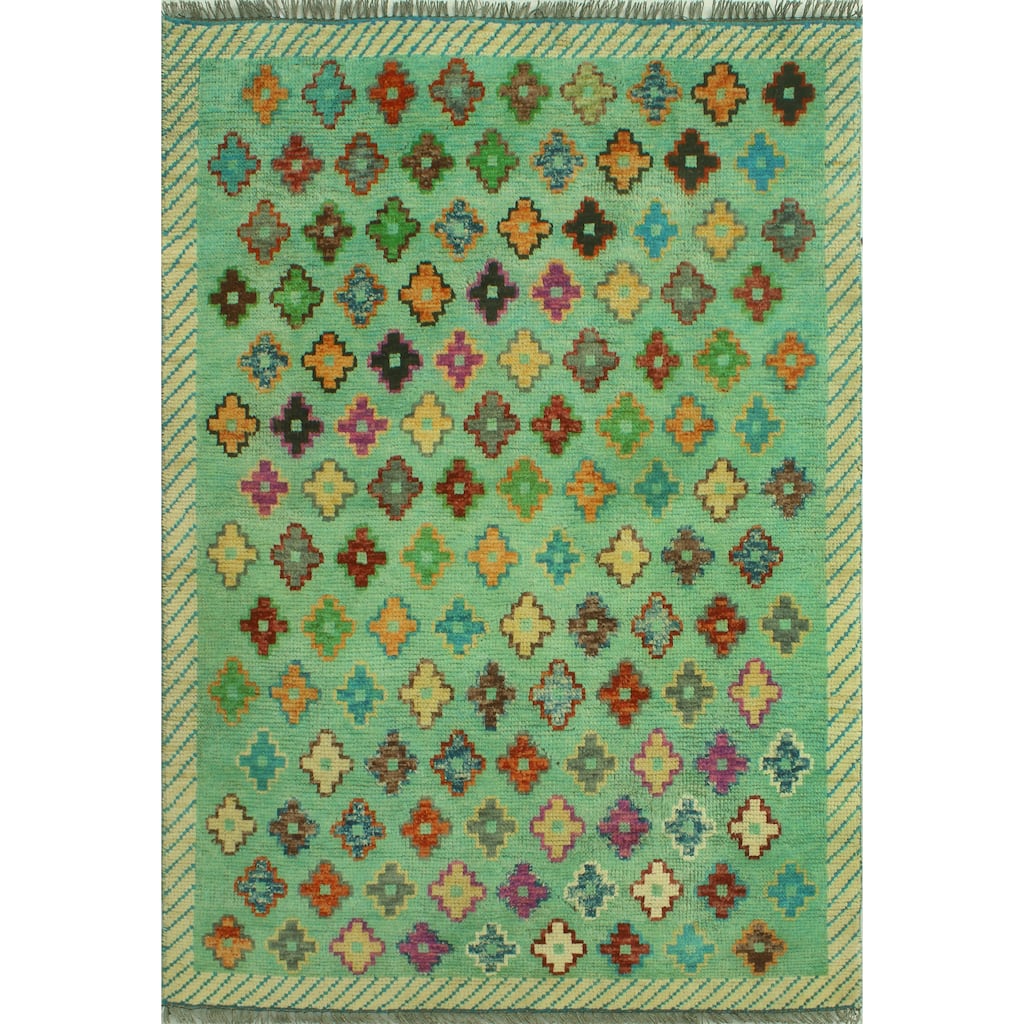 Balochi Eveline Green/Ivory Rug - 3'3" x 4'10"