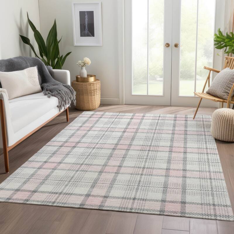 Premium Washable Super Soft Plaid Mayfield Rug