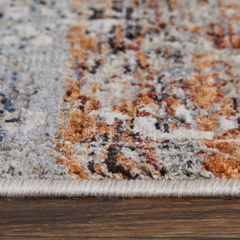 Grand Bazaar Ennis Machine Made Distressed Transitional Area Rug