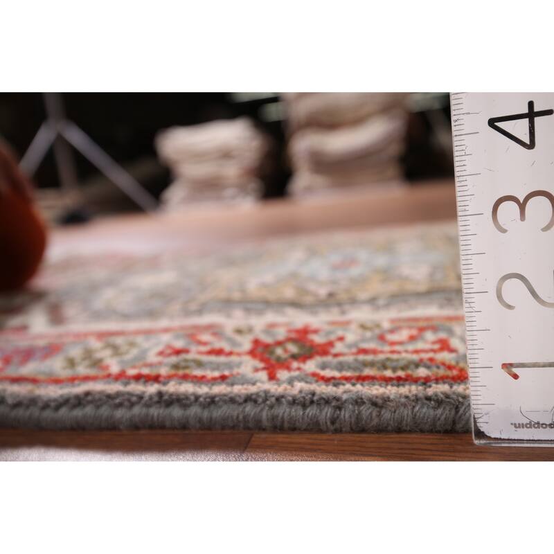 Gray Heriz Serapi Indian Accent Rug Hand-Knotted Oriental Wool Carpet - 2'1" x 3'1"