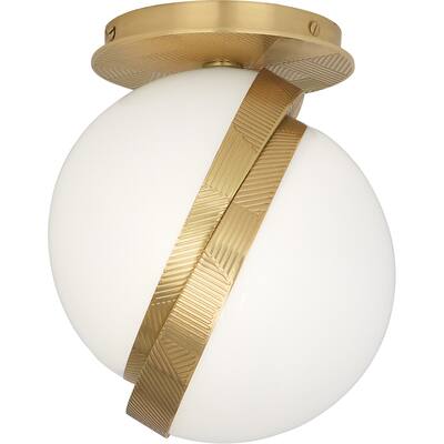 Robert Abbey 623 One Light Flushmount Michael Berman Brut Modern Bras - Exact Size