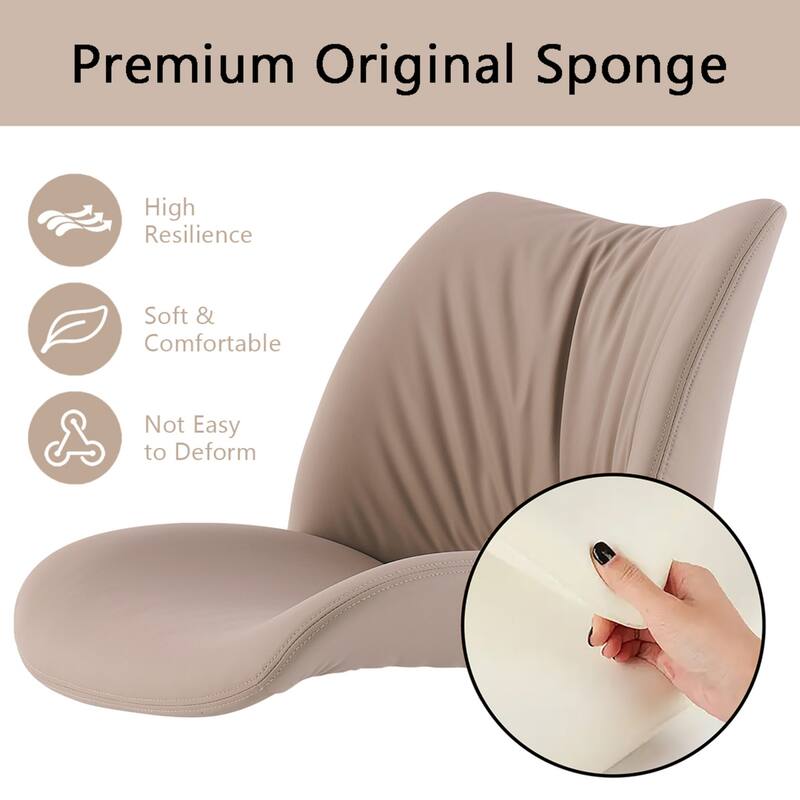 Ergonomic Faux Leather Office Chair, Swivel Task Chair