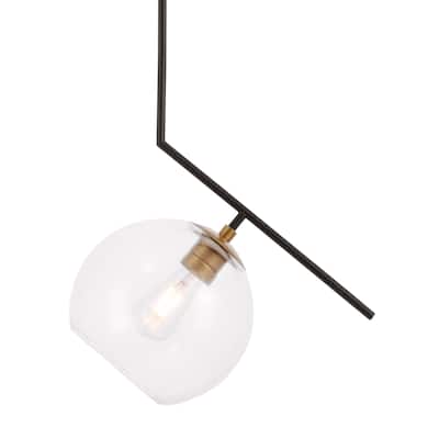Elegant Lighting Ryland Single Light 16" Wide Pendant with Clear Glass