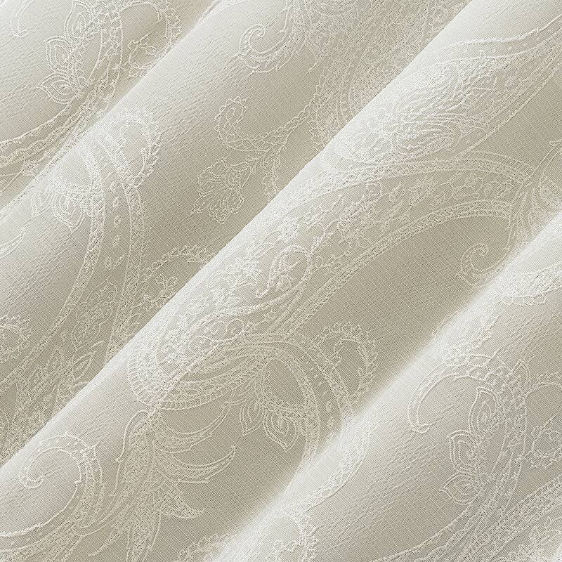 Sun Zero Pedra Paisley Embroidery Total Blackout Back Tab 1-Piece Curtain Panel, Single Panel