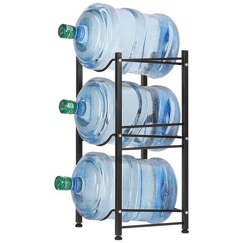 5 Gallon Water Jug Holder Water Bottle Storage Rack, 3 Tiers
