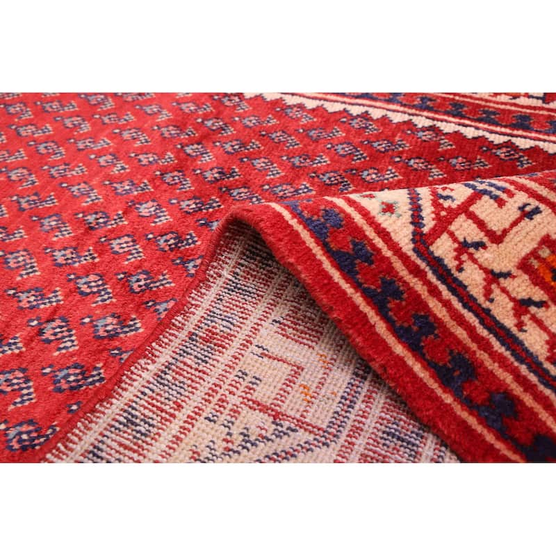 ECARPETGALLERY Hand-knotted Andelz Red Wool Rug - 3'5 x 9'11