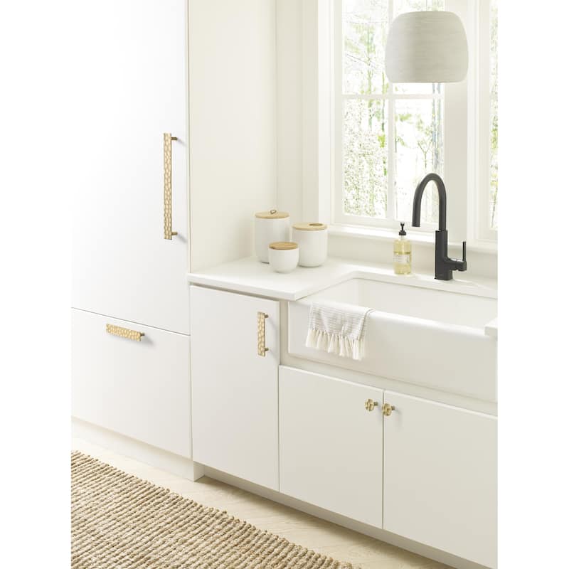 Kamari 3-3/4 in (96 mm) Center-to-Center Golden Champagne Cabinet Pull - 3.75