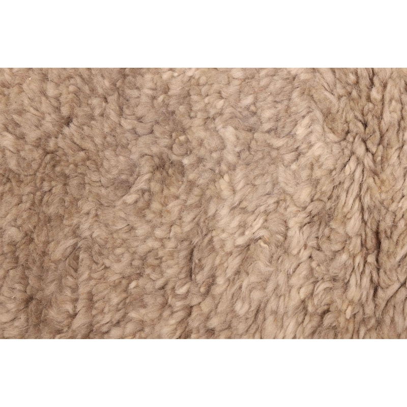 ECARPETGALLERY Hand-knotted Pak Finest Gabbeh Khaki Wool Rug - 10'3 x 13'3