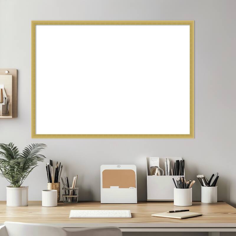 Amanti Art Svelte Clay Grey Framed Dry Erase Magnetic Board