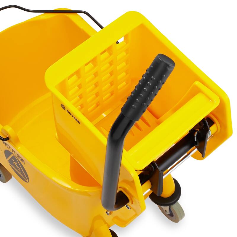 Commercial Housekeeping Caddy and Commercial Mop Bucket 26 Qt Yellow