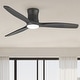 preview thumbnail 34 of 69, Sofucor 52Inch Low Profile Flush Mount Ceiling Fan with LED Light,3‑Blade Quiet Light Combo for Bedroom Kitchen Living Room